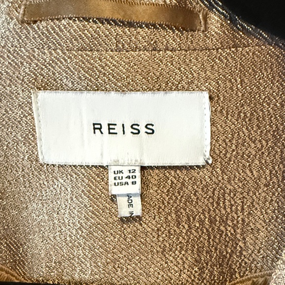 Shimmering Gold REISS
Mimi Double Breasted Blazer size 8 - Picture 2 of 11